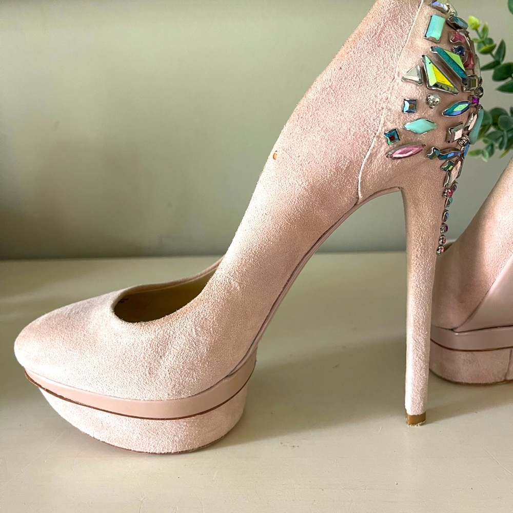 Brian Atwood pink pumps